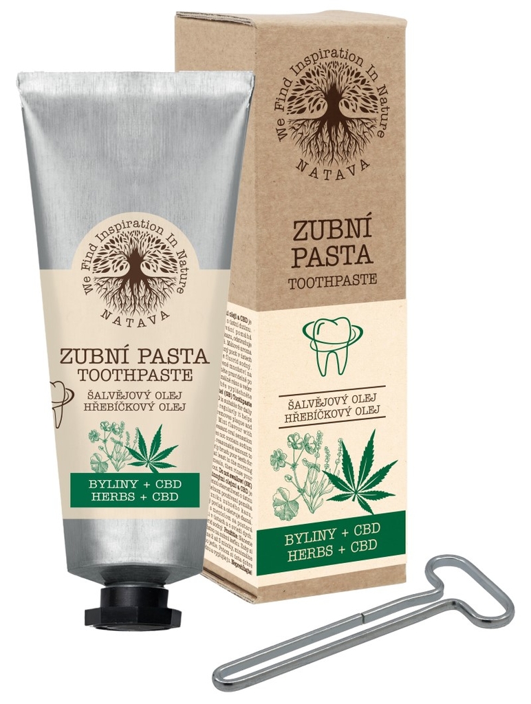 natava zubní pasta bylinky a CBD 