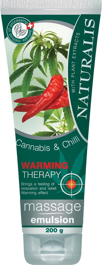 Naturalis masážní emulze Konopí & Chilli 200 g