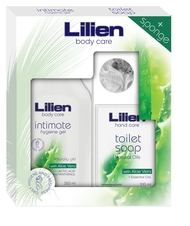 Lilien dárková sada intimní kosmetiky s Aloe Vera 350 ml + 100 g