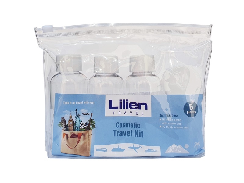 Lilien cestovní sada lahviček - Travel Kit - 3 x 50 ml + 3 x 10 ml